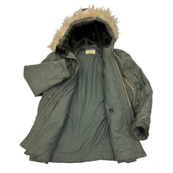 VTG N-3B Military Extreme Cold Weather Parka Medium Green Arctic Snorkel Jacket - Picture 1 of 5